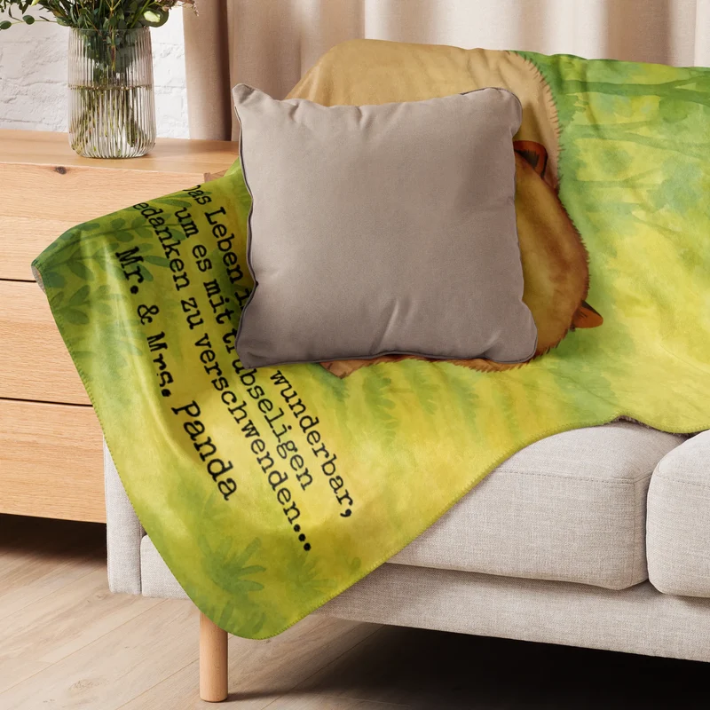 Sherpa Kuscheldecke Wombat Design