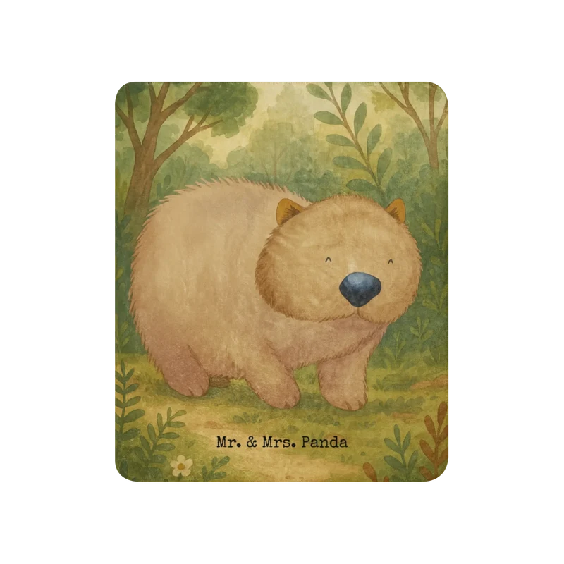 Sherpa Kuscheldecke Wombat Design
