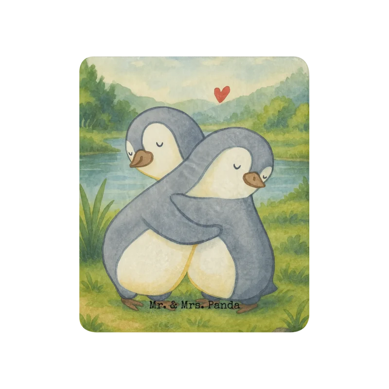 Sherpa Kuscheldecke Pinguine Kuscheln Design