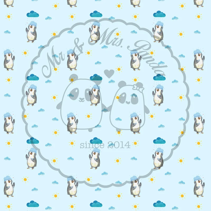 Nackenkissen Pinguin Duschen Muster
