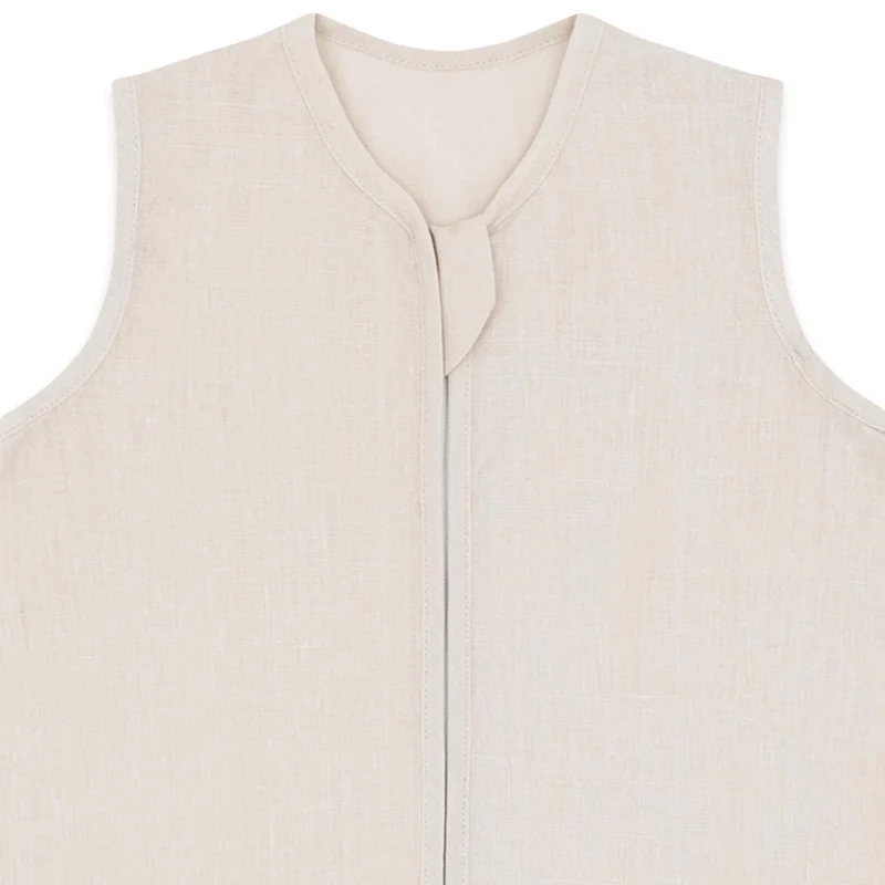 Leinen Schlafsack mit Füßen 0.5 TOG Beige
