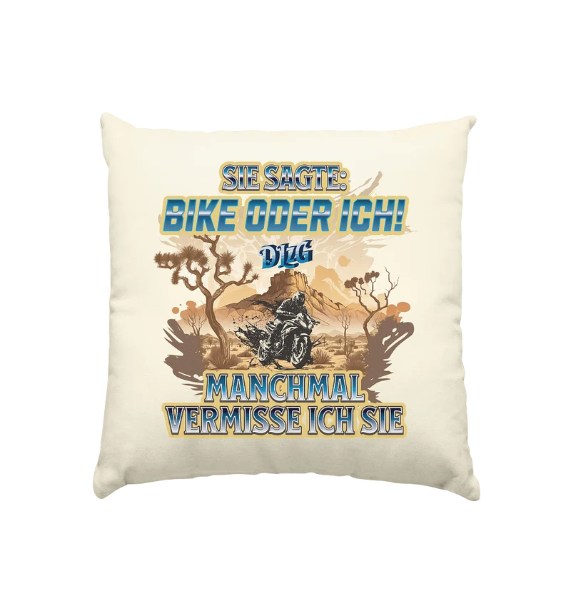DLzG - Manchmal vermisse ich sie - Statement - Kissen natur 40x40cm