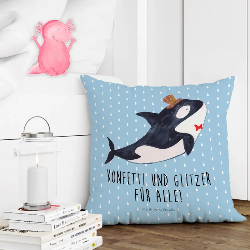 40x40 Kissen Orca Zylinder