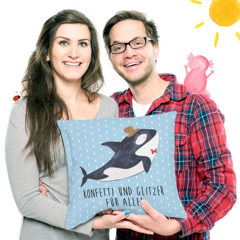 40x40 Kissen Orca Zylinder