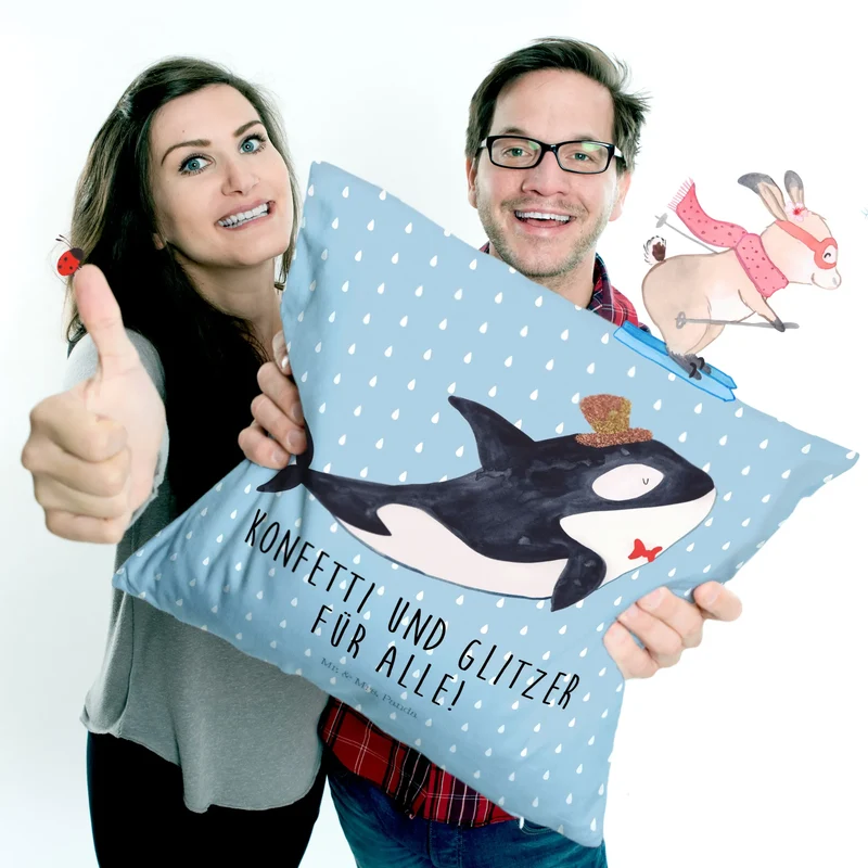 40x40 Kissen Orca Zylinder