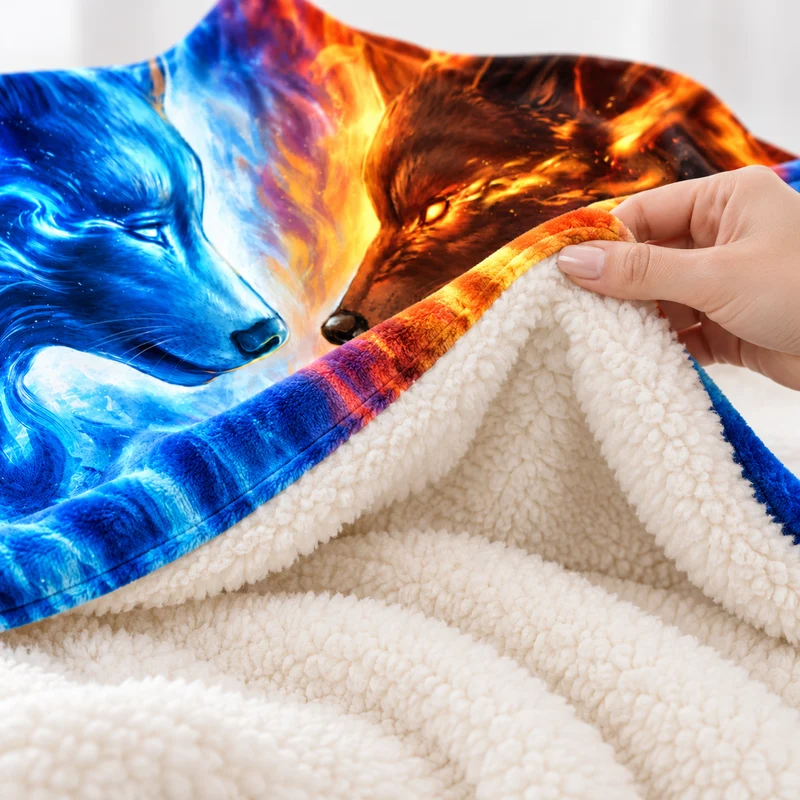 3d Ice and Fire Wearable Hooded Blanket