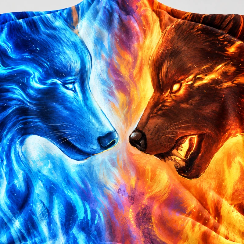 3d Ice and Fire Wearable Hooded Blanket