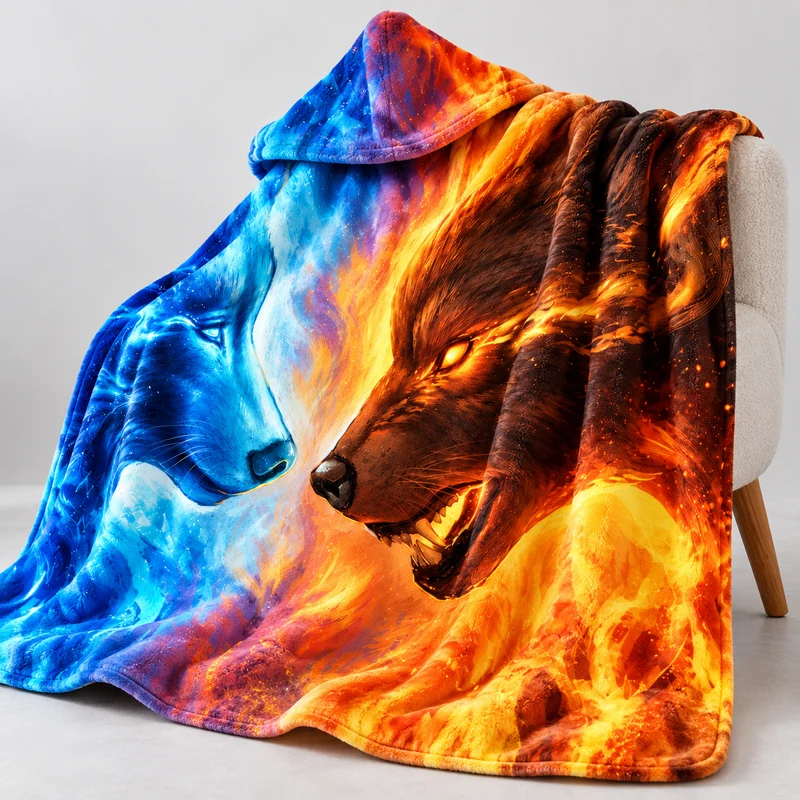 3d Ice and Fire Wearable Hooded Blanket