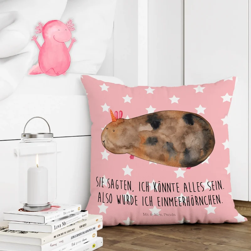 40x40 Kissen Einhorn Meerschweinchen
