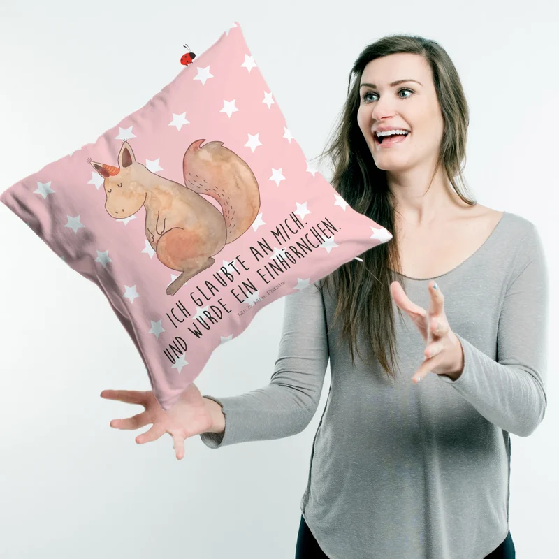 40x40 Kissen Einhorn Glauben