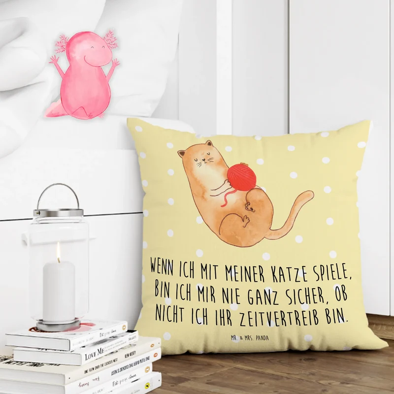 40x40 Kissen Katze Wolle