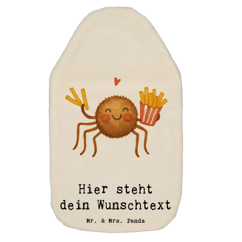 Personalisierte Wärmflasche Spinne Agathe Pommes