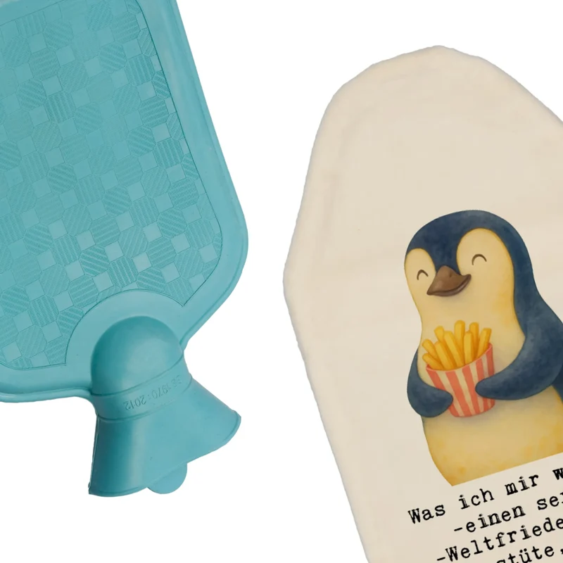 Wärmflasche Pinguin Frühling Pommes