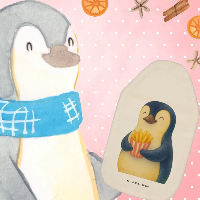 Wärmflasche Pinguin Frühling Pommes