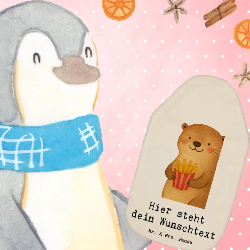 Personalisierte Wärmflasche Otter See Pommes