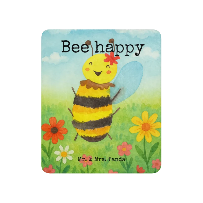Sherpa Kuscheldecke Biene Happy Design