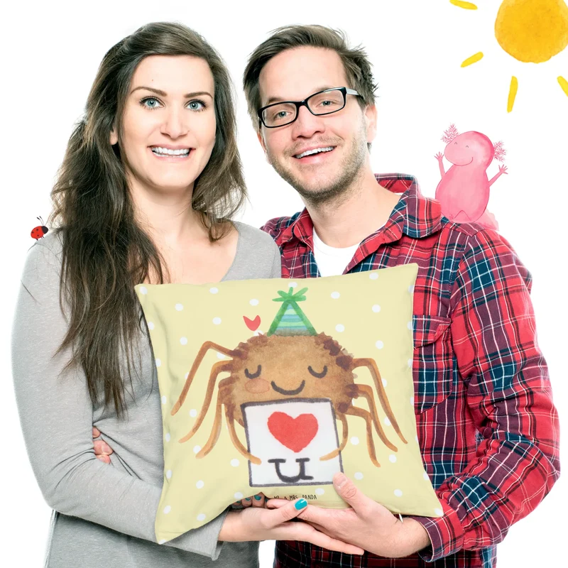 40x40 Kissen Spinne Agathe Brief