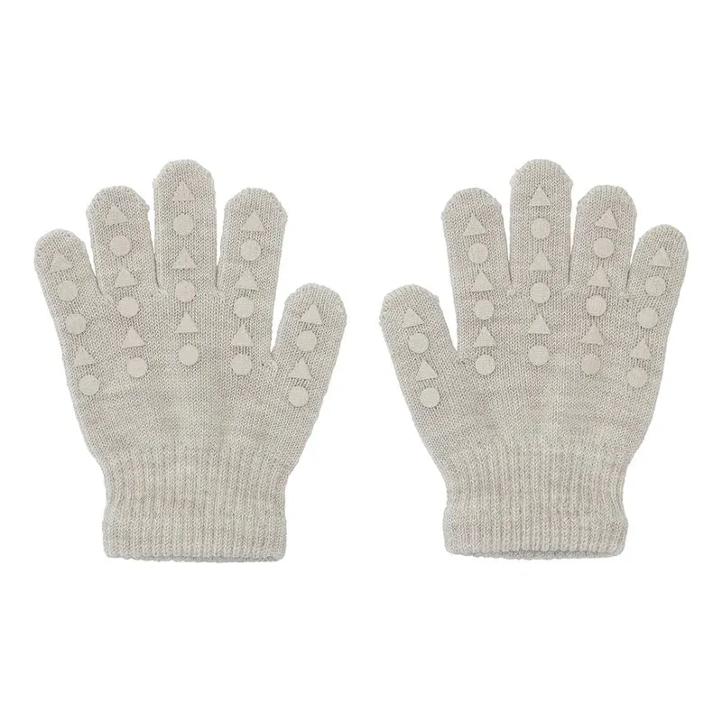 Rutschfeste Fingerhandschuhe Merinowolle - Sand