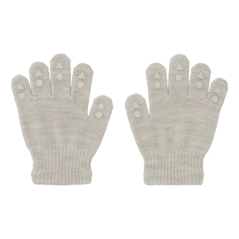 Rutschfeste Fingerhandschuhe Merinowolle - Sand