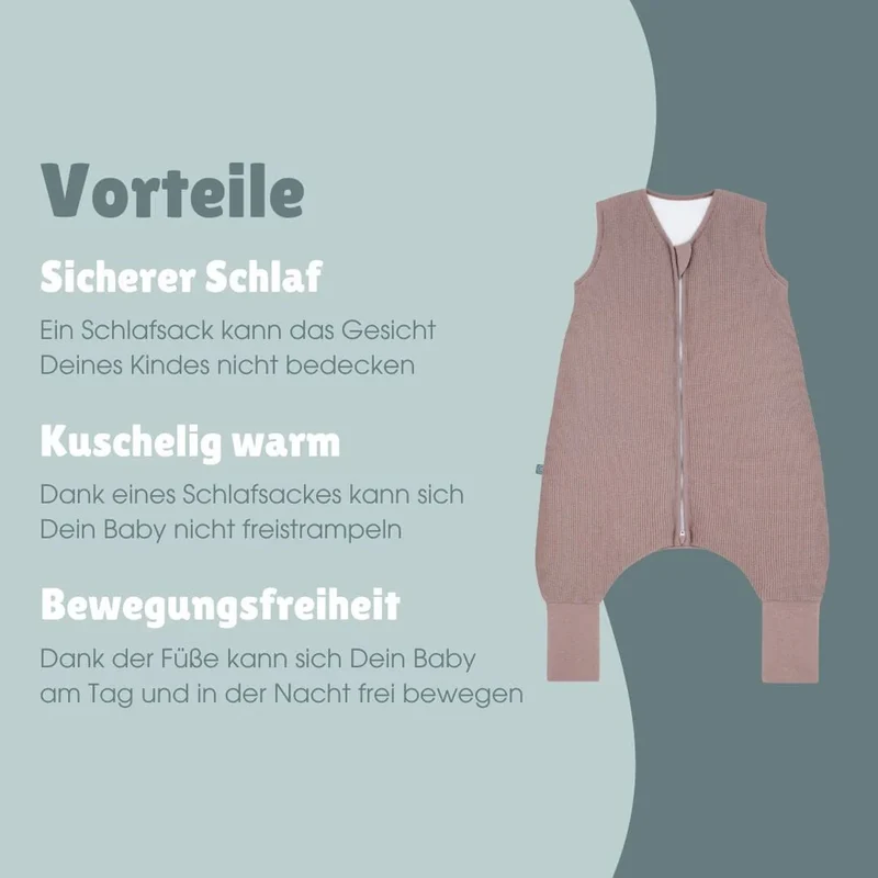 Schlafsack mit Umschlag-Fuß 2.5 TOG Essential Berry
