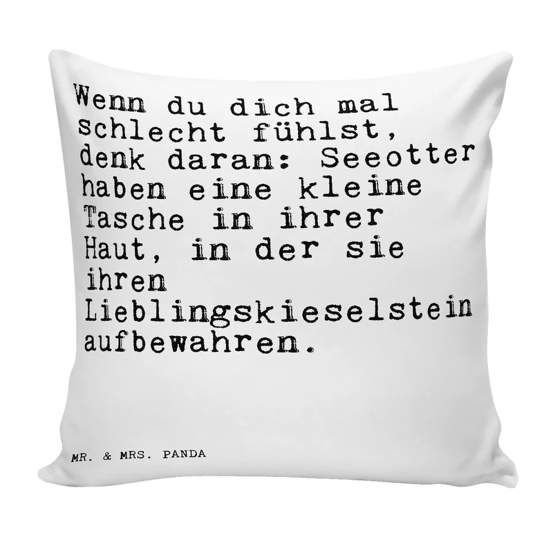 40x40 Kissen Wenn du dich mal...