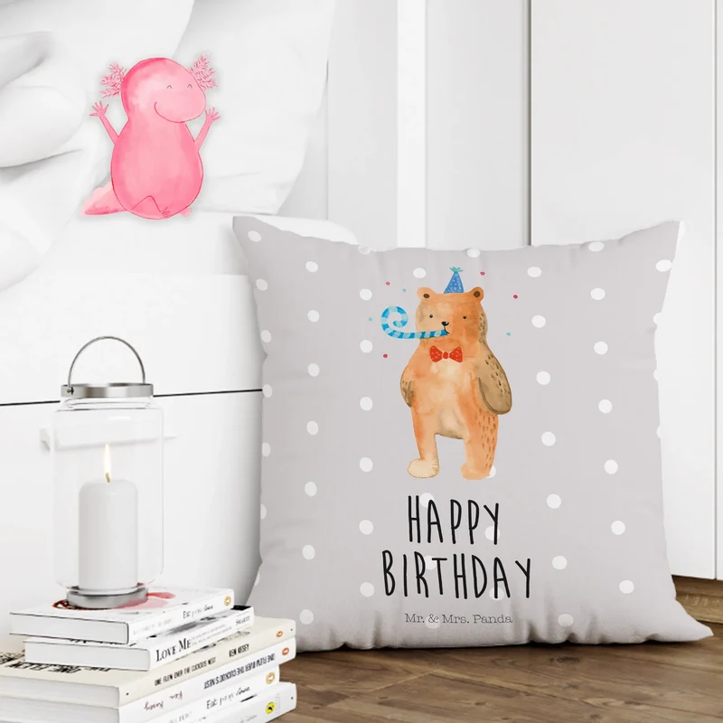 40x40 Kissen Bär Geburtstag