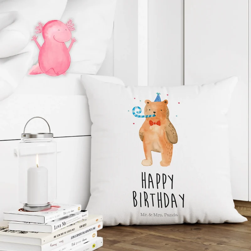 40x40 Kissen Bär Geburtstag