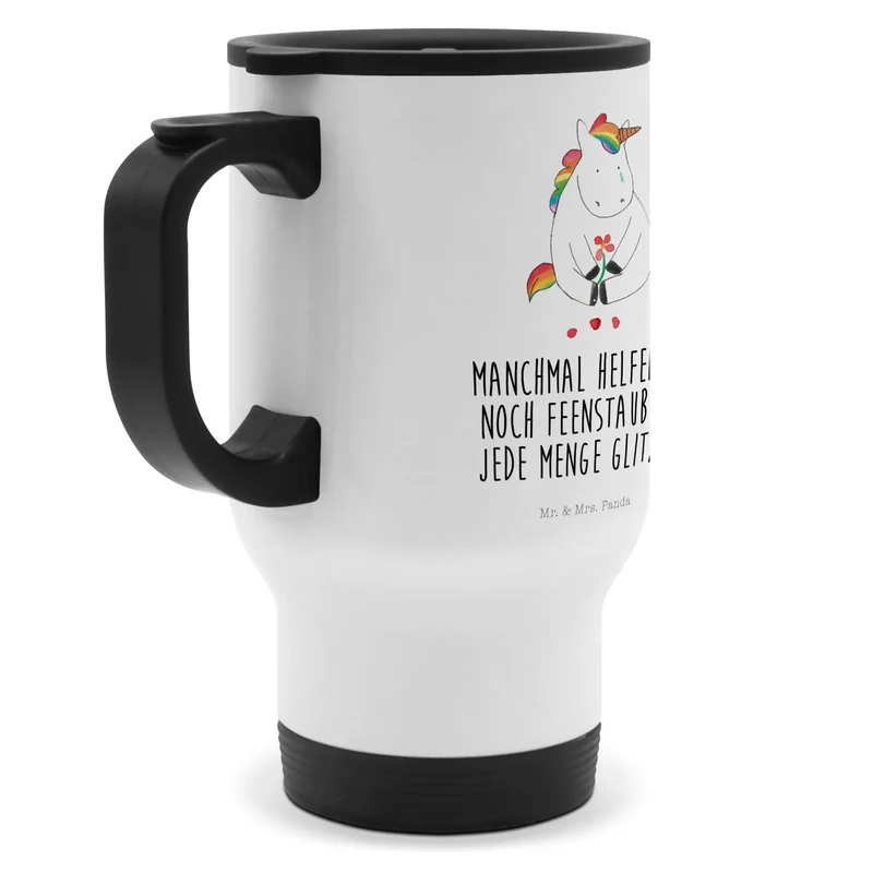 Thermobecher Einhorn Traurig