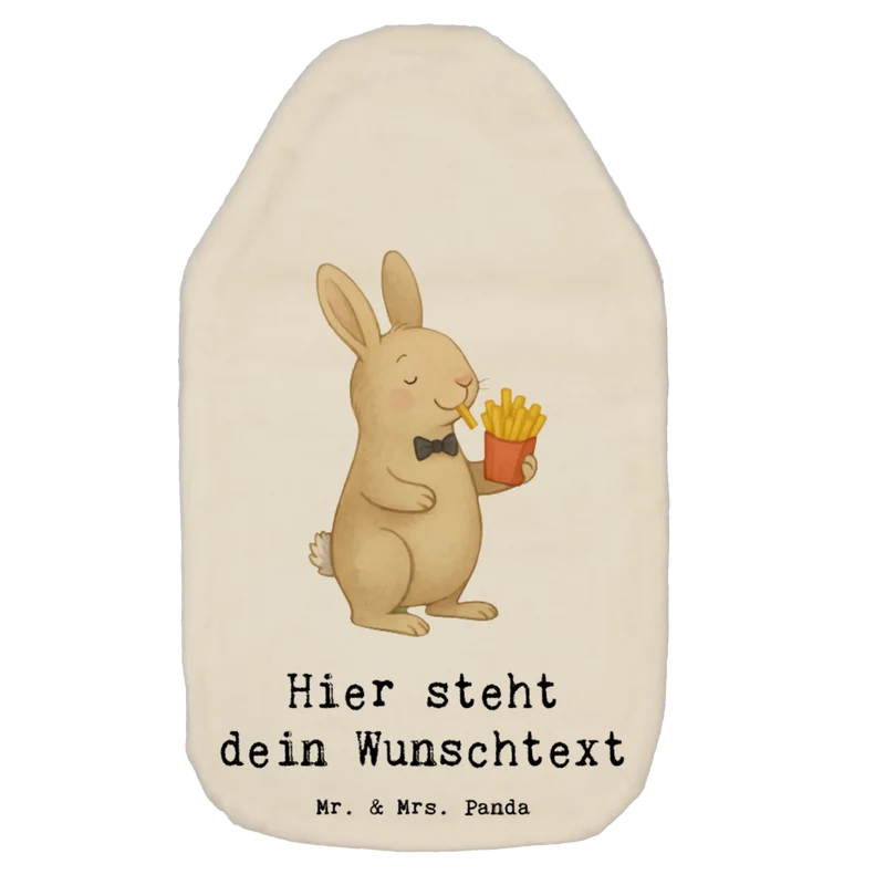 Personalisierte Wärmflasche Hase Pommes