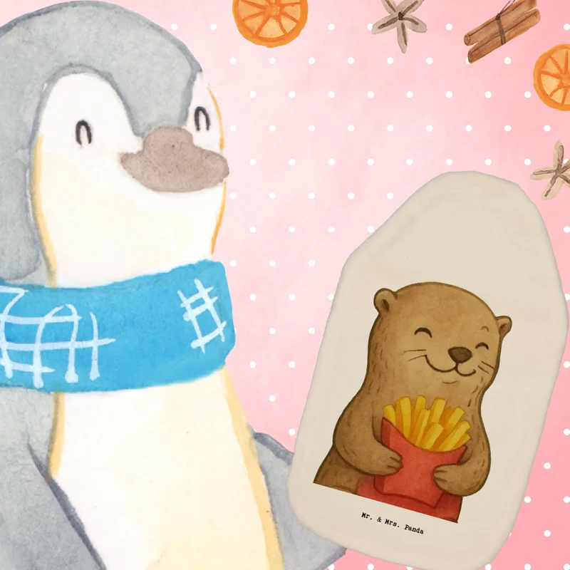 Wärmflasche Otter Pommes