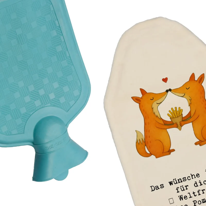 Wärmflasche Füchse Liebe Pommes