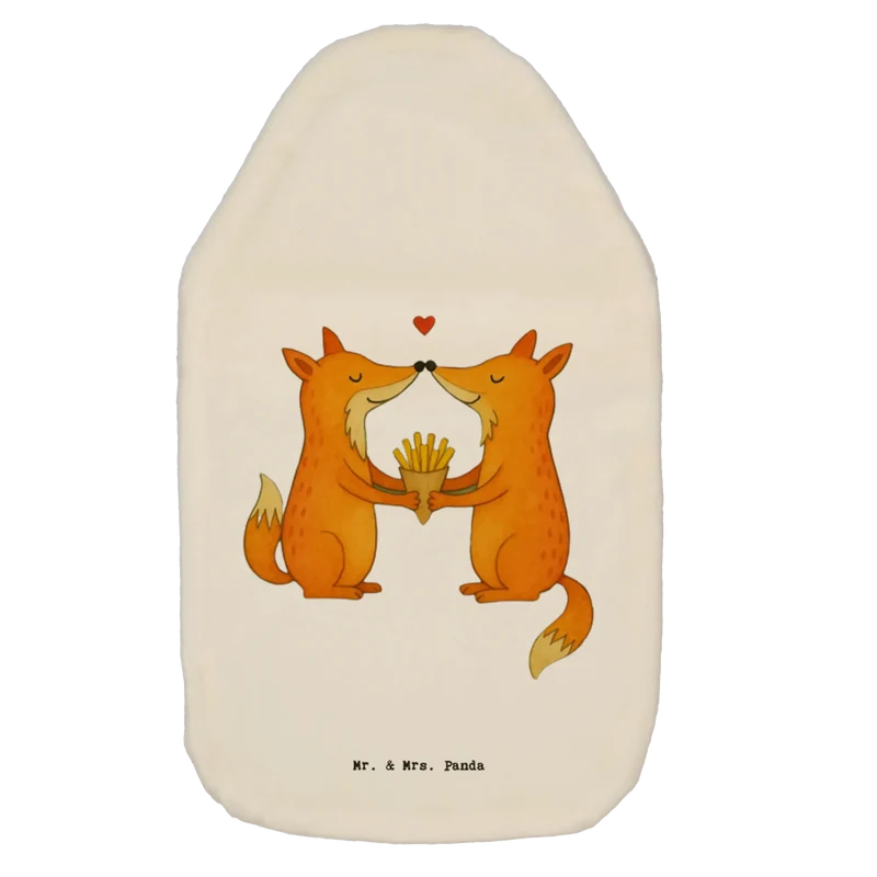 Wärmflasche Füchse Liebe Pommes