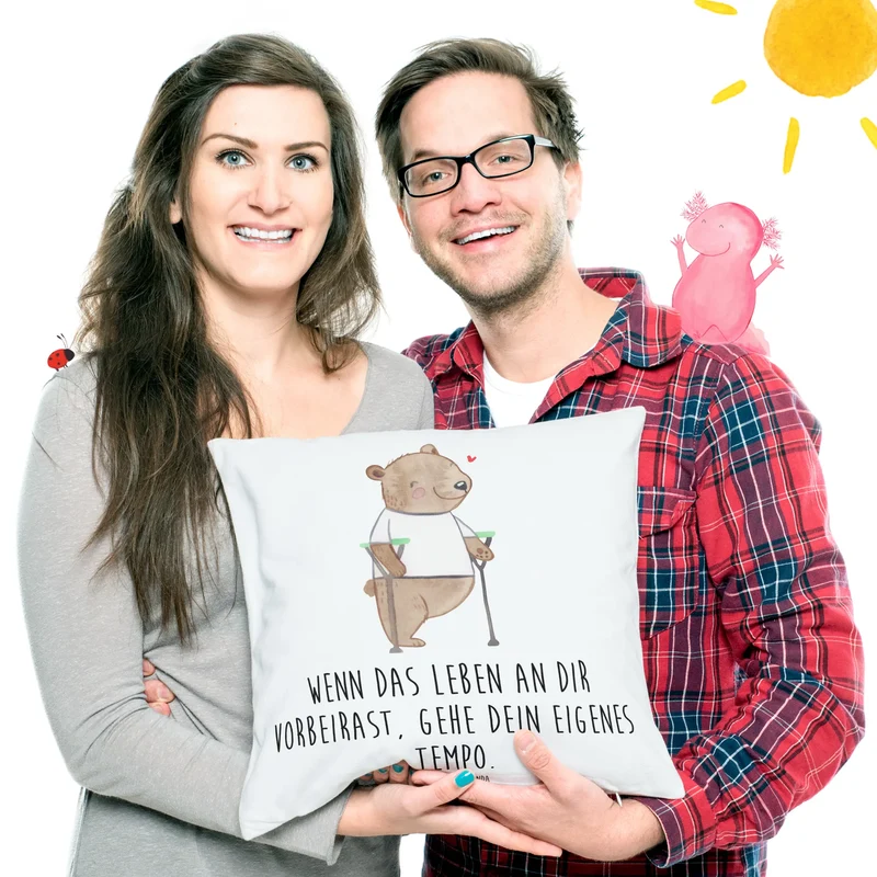 40x40 Kissen Bär Beinamputation