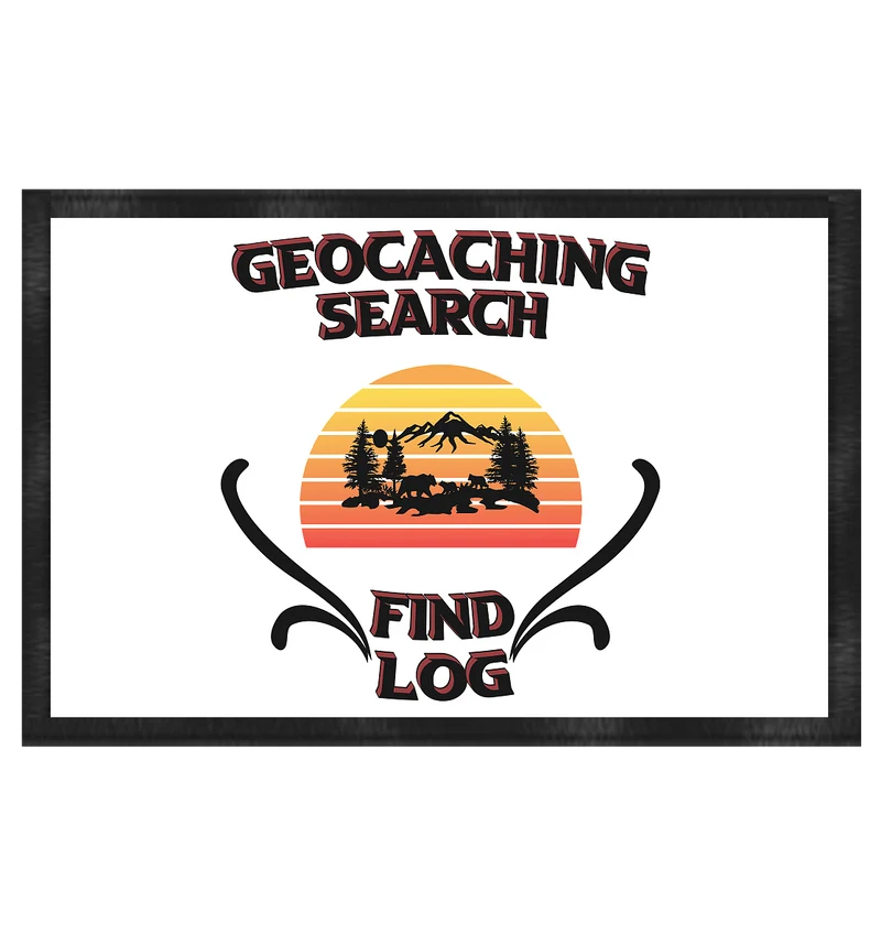 Geocaching, Suchen, Finden und Log, Geocaches - Fußmatte 60x40cm