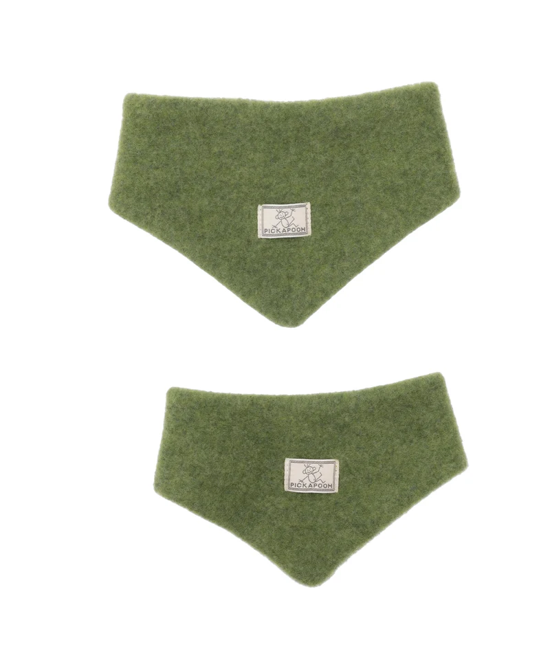 Pickapooh Dreiecktuch Wollfleece Moos