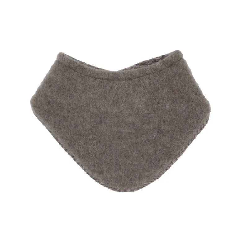 maximo GOTS BABY-Tuch, Wollfleece Jerseyfutter, braunmeliert