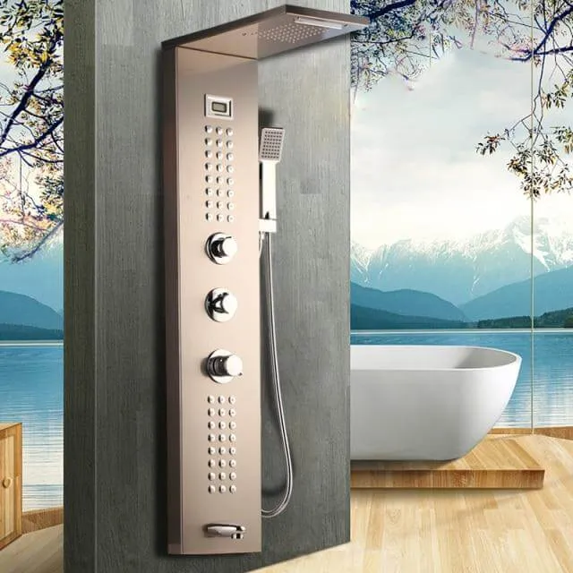 Elegant Digital Massage System Digital Led Panel Shower Sets