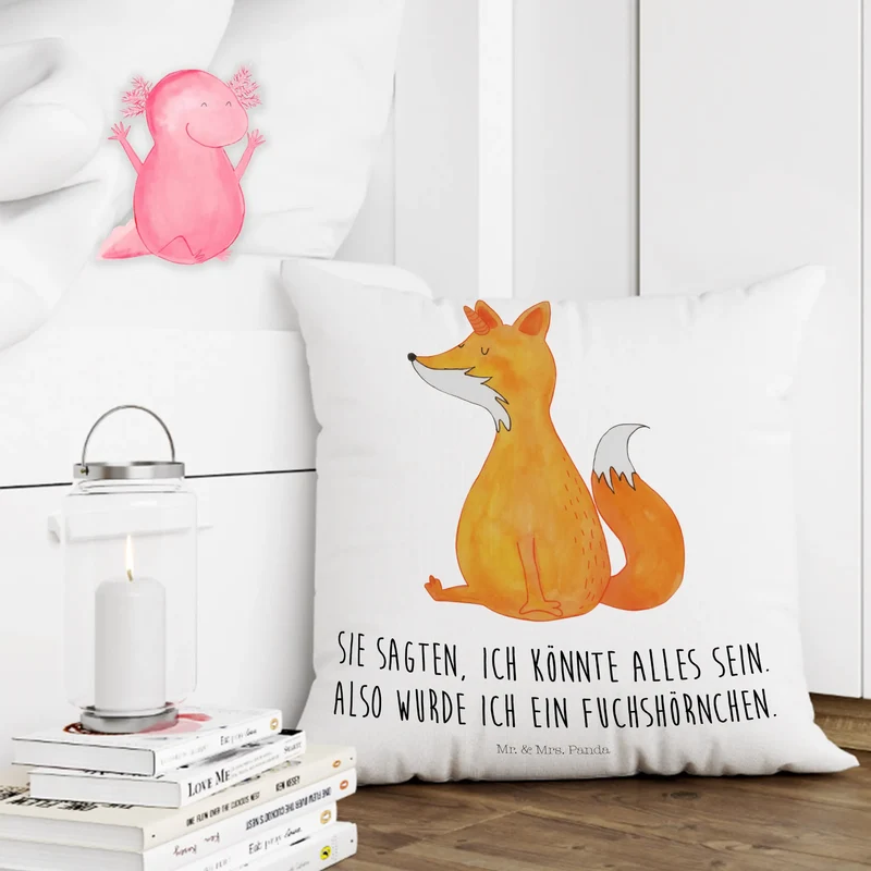 40x40 Kissen Einhorn Fuchs