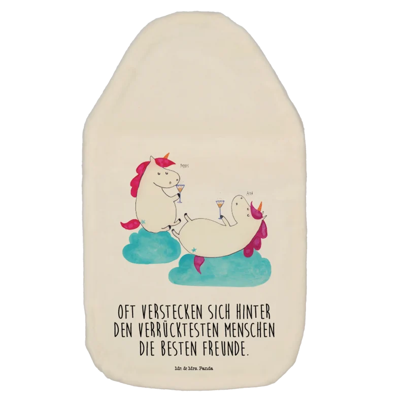 Wärmflasche Einhorn Sekt