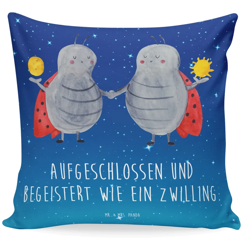 40x40 Kissen Sternzeichen Zwilling