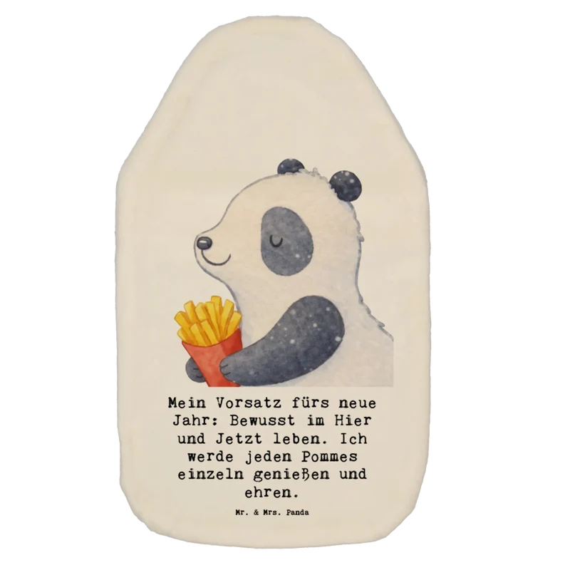 Wärmflasche Panda Winter Pommes