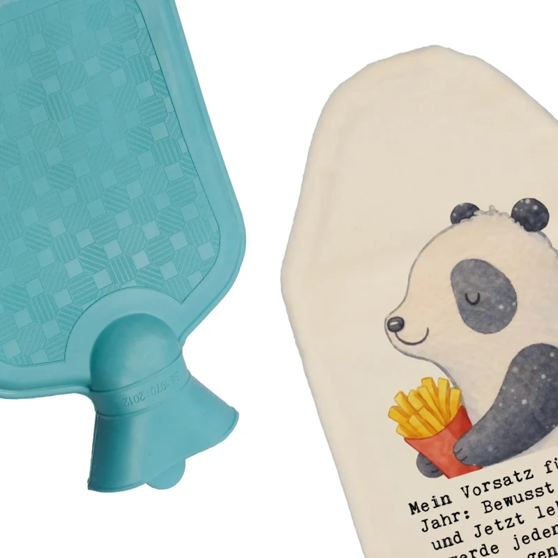 Wärmflasche Panda Winter Pommes