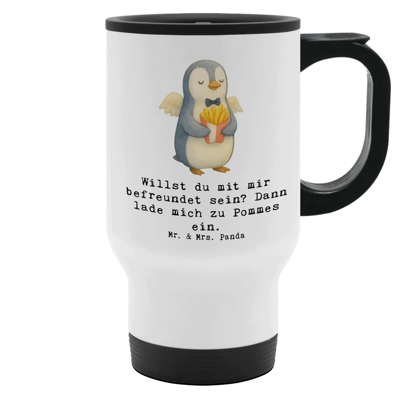 Thermobecher Pinguin Engel Pommes