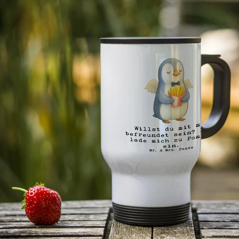 Thermobecher Pinguin Engel Pommes
