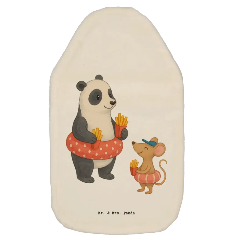 Wärmflasche Panda Schwimmbad Pommes