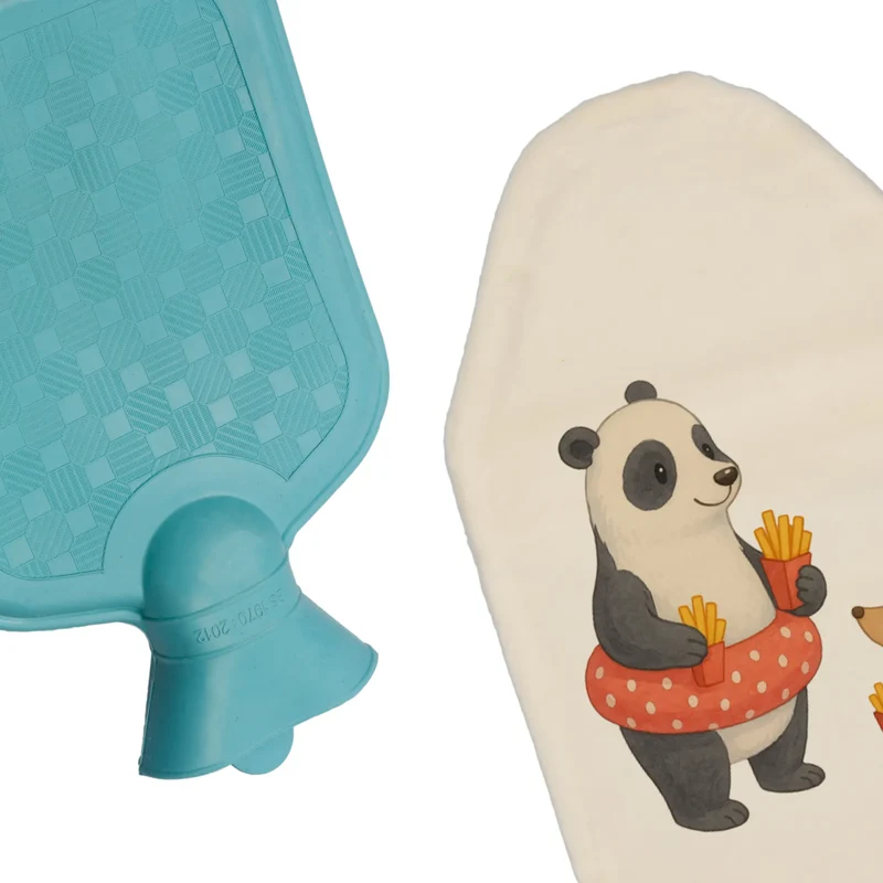 Wärmflasche Panda Schwimmbad Pommes