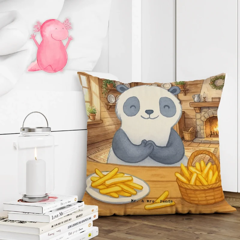 40x40 Kissen Panda Pommes Gebet Design