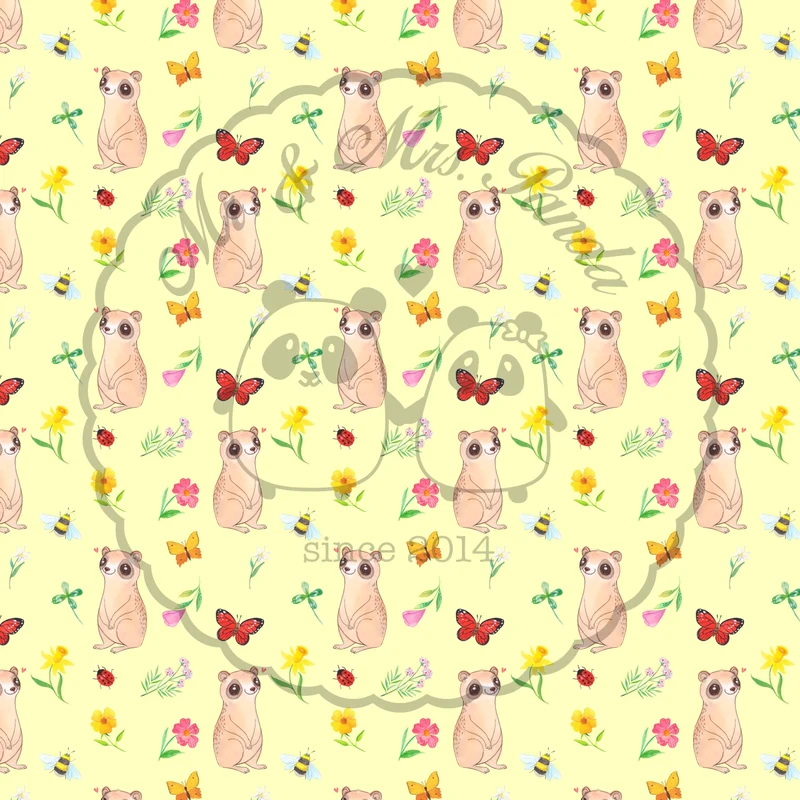 40x40 Kissen Erdmännchen Muster