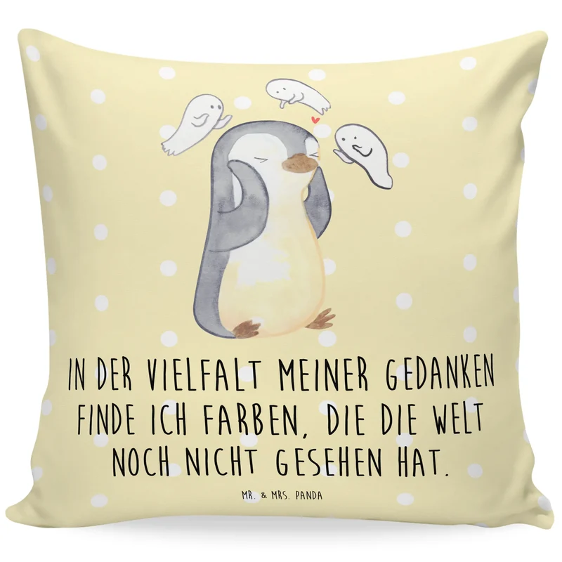 40x40 Kissen Pinguin Schizophrenie