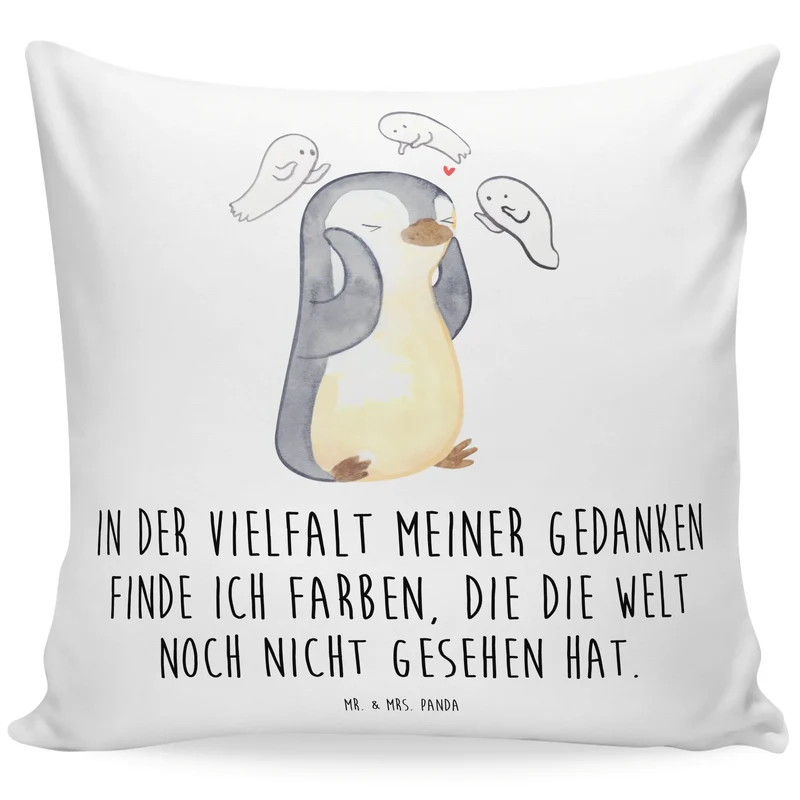 40x40 Kissen Pinguin Schizophrenie